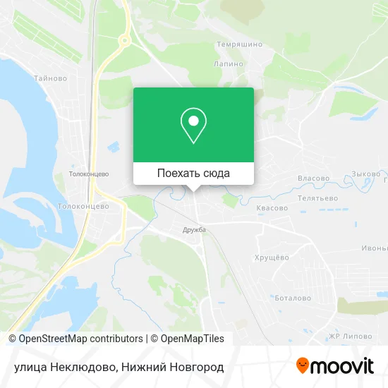 Карта улица Неклюдово
