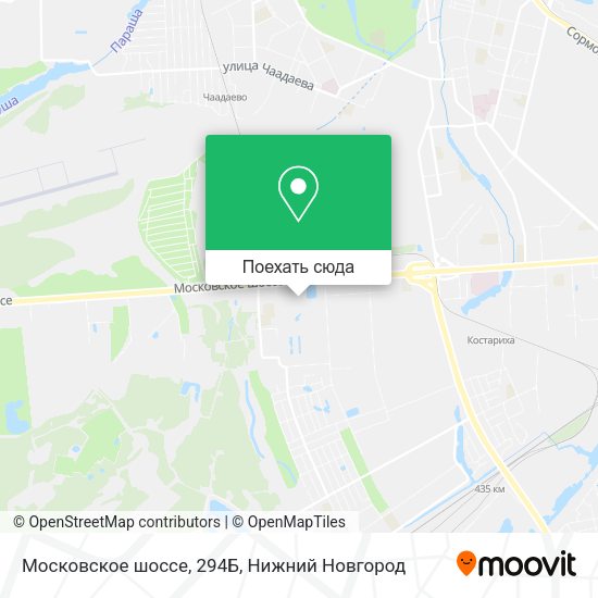 Карта Московское шоссе, 294Б