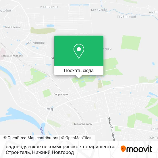 Карта cадоводческое некоммерческое товарищество Строитель