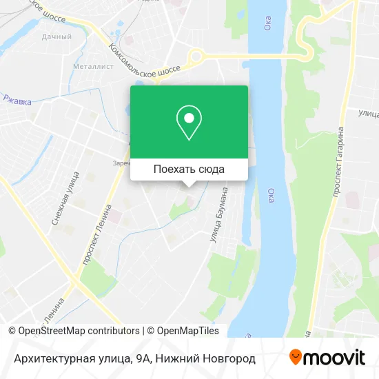 Карта Архитектурная улица, 9А