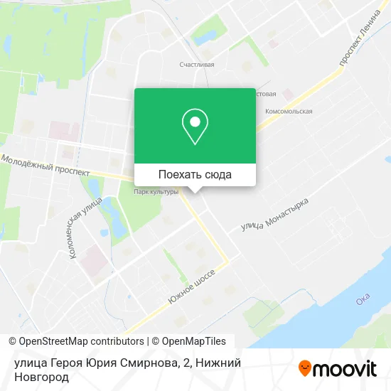 Карта улица Героя Юрия Смирнова, 2