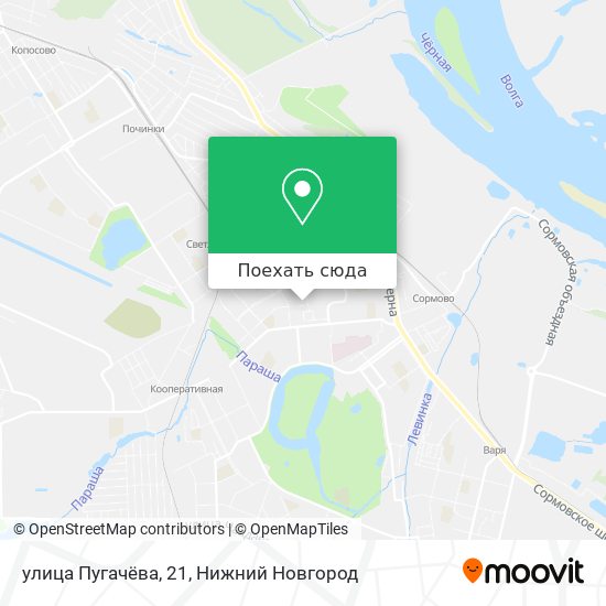 Карта улица Пугачёва, 21