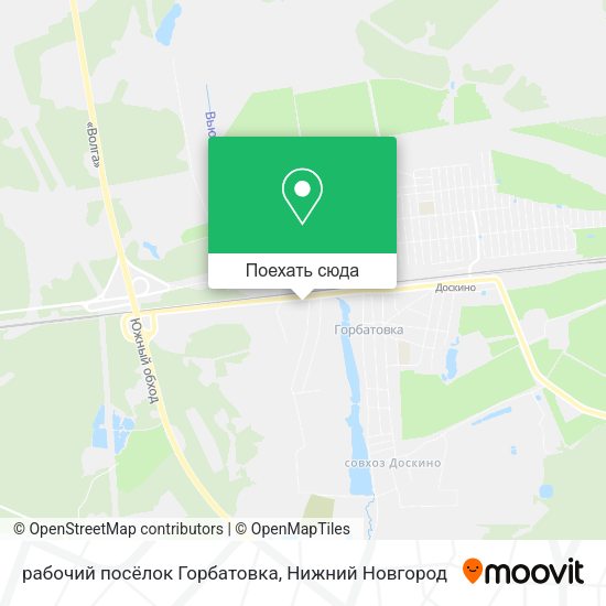 Карта рабочий посёлок Горбатовка
