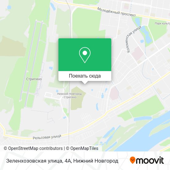 Карта Зеленхозовская улица, 4А