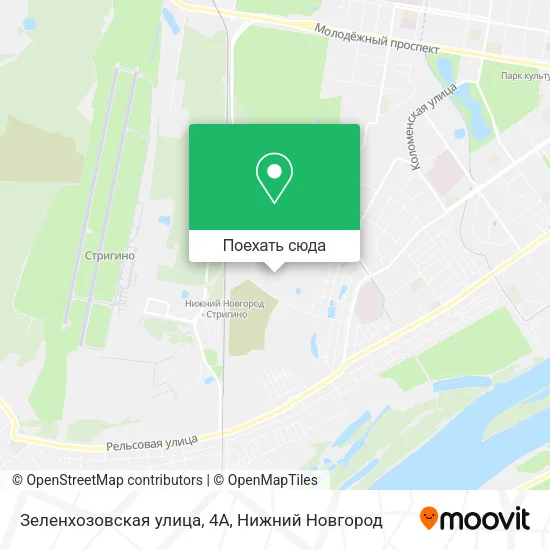 Карта Зеленхозовская улица, 4А
