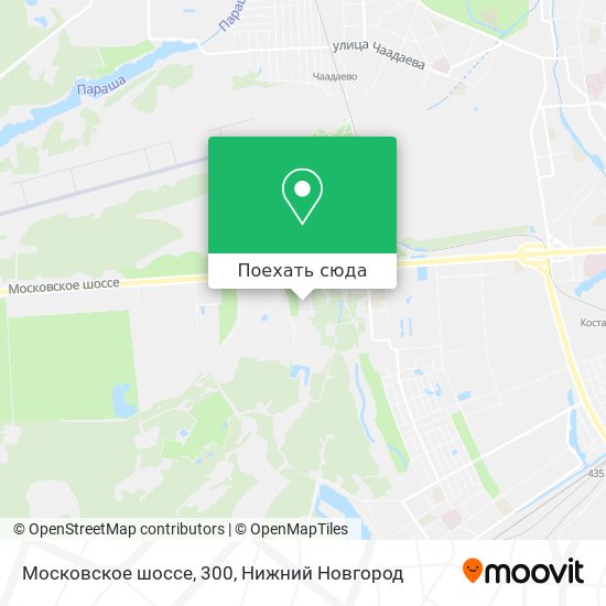 Карта Московское шоссе, 300