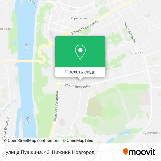 Карта улица Пушкина, 43
