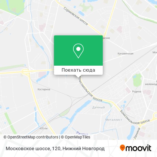 Карта Московское шоссе, 120