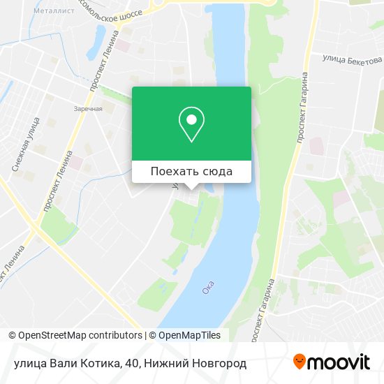 Карта улица Вали Котика, 40