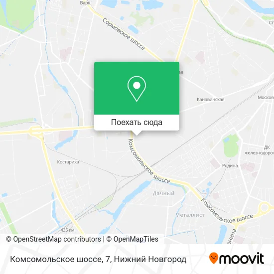 Карта Комсомольское шоссе, 7