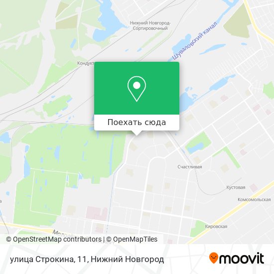 Карта улица Строкина, 11