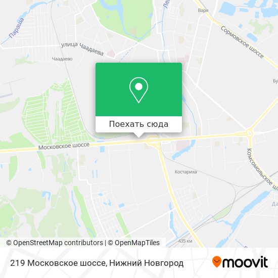 Карта 219 Московское шоссе