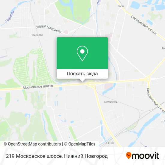 Карта 219 Московское шоссе