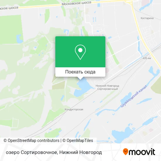 Карта озеро Сортировочное