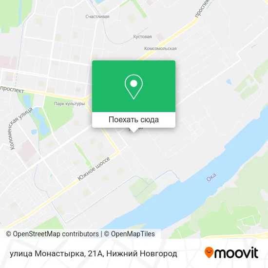 Карта улица Монастырка, 21А