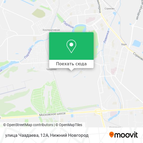 Карта улица Чаадаева, 12А