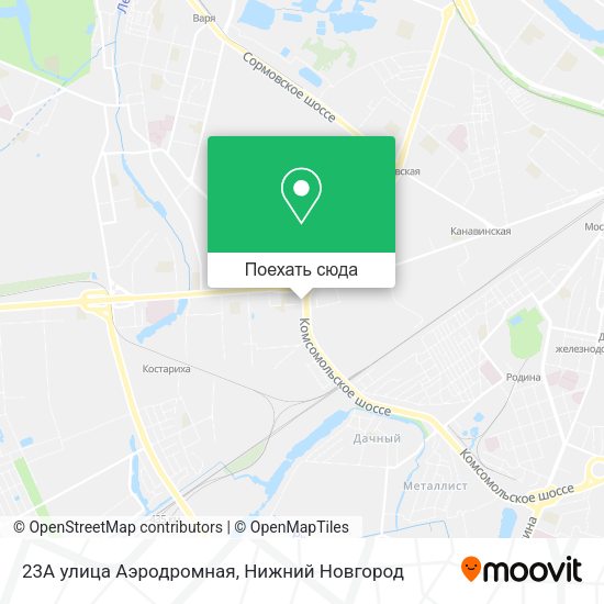 Карта 23А улица Аэродромная