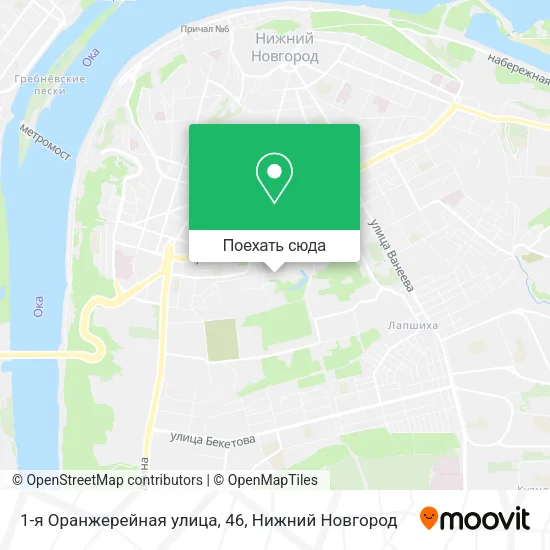 Карта 1-я Оранжерейная улица, 46