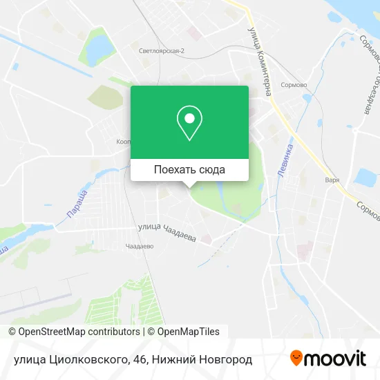 Карта улица Циолковского, 46
