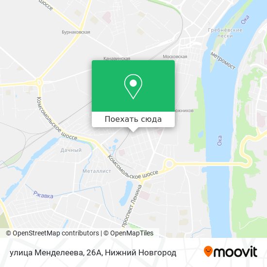 Карта улица Менделеева, 26А