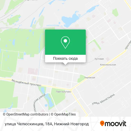 Карта улица Челюскинцев, 18А