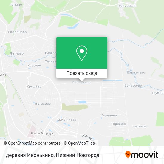 Карта деревня Ивонькино