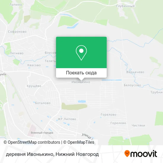 Карта деревня Ивонькино
