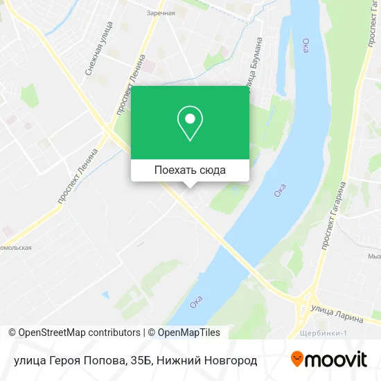 Карта улица Героя Попова, 35Б
