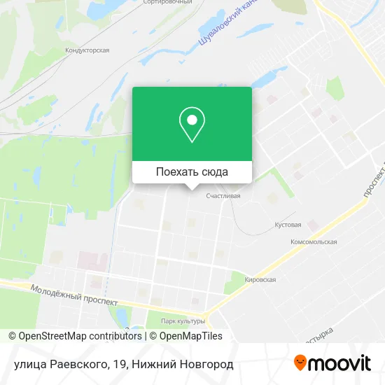Карта улица Раевского, 19