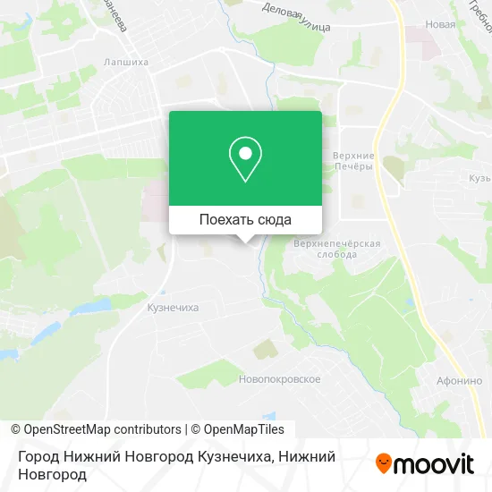 Карта Город Нижний Новгород Кузнечиха