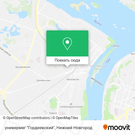 Карта универмаг "Гордеевский"