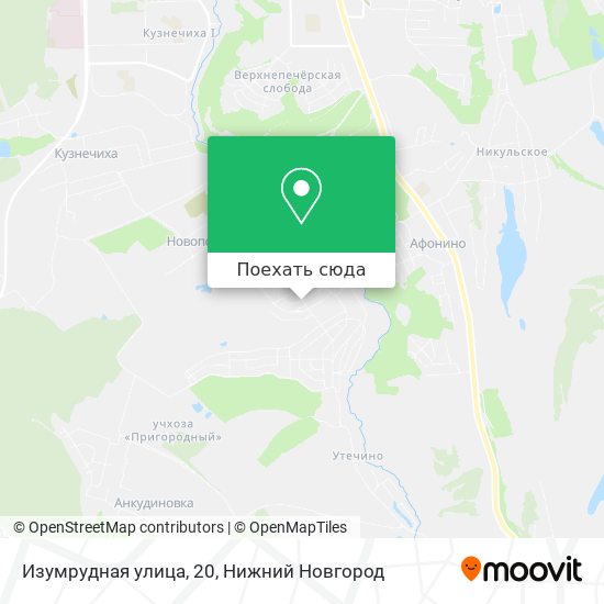 Карта Изумрудная улица, 20