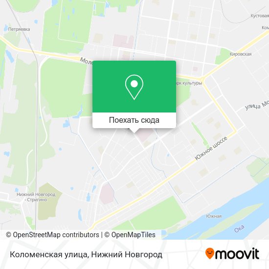 Карта Коломенская улица
