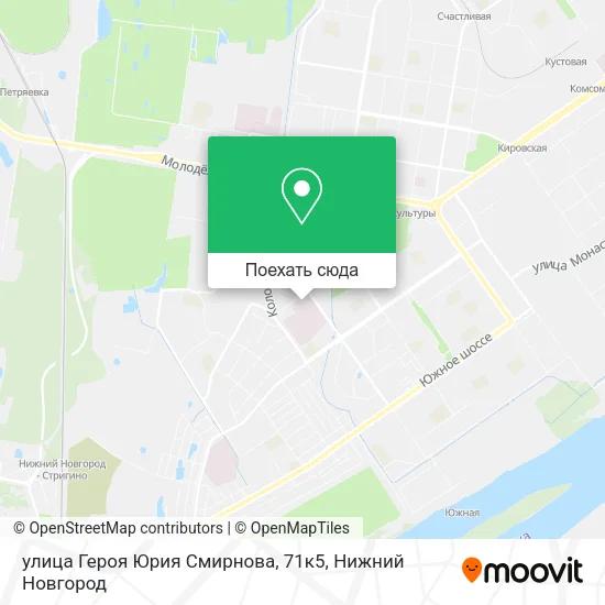 Карта улица Героя Юрия Смирнова, 71к5