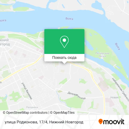 Карта улица Родионова, 17/4