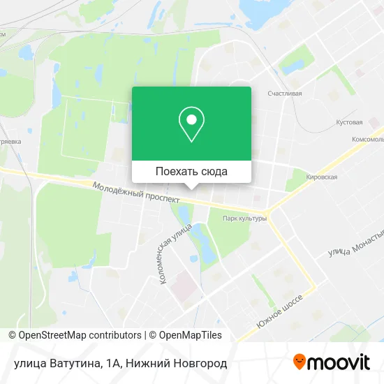 Карта улица Ватутина, 1А