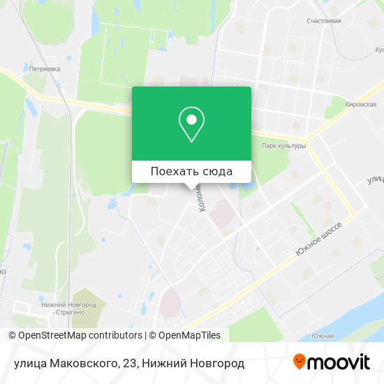 Карта улица Маковского, 23