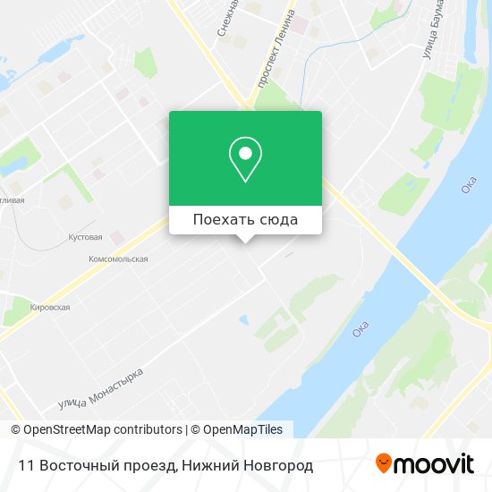 Карта 11 Восточный проезд