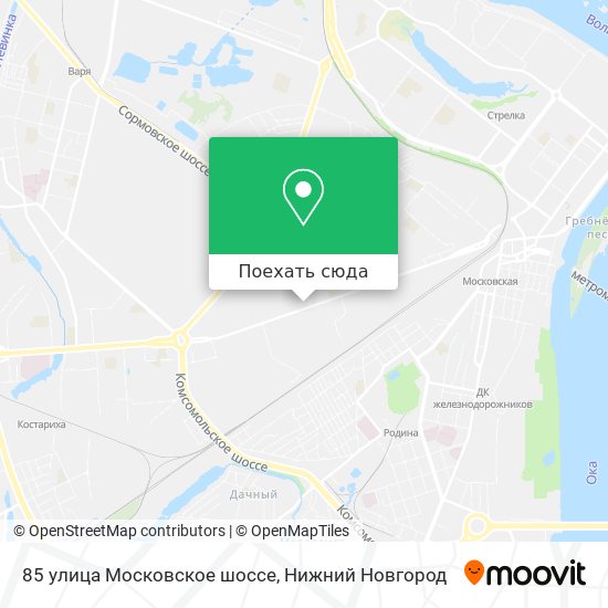 Карта 85 улица Московское шоссе