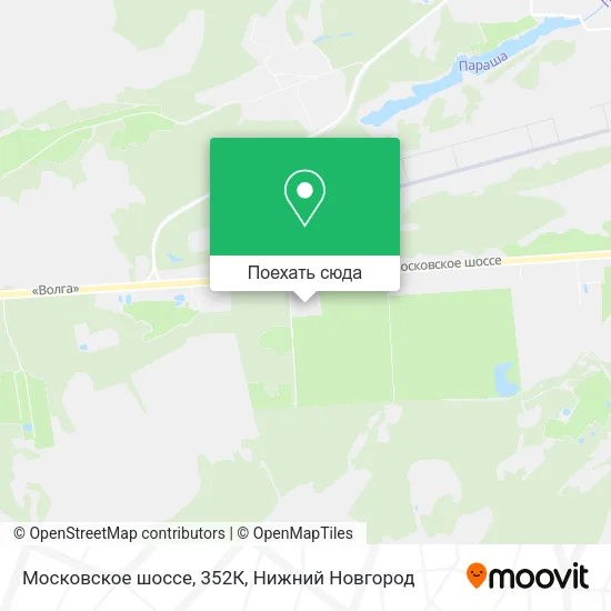 Карта Московское шоссе, 352К