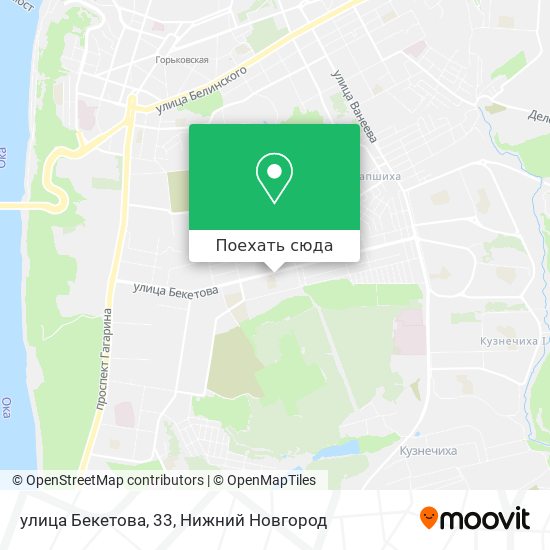 Карта улица Бекетова, 33
