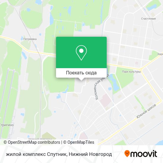 Карта жилой комплекс Спутник