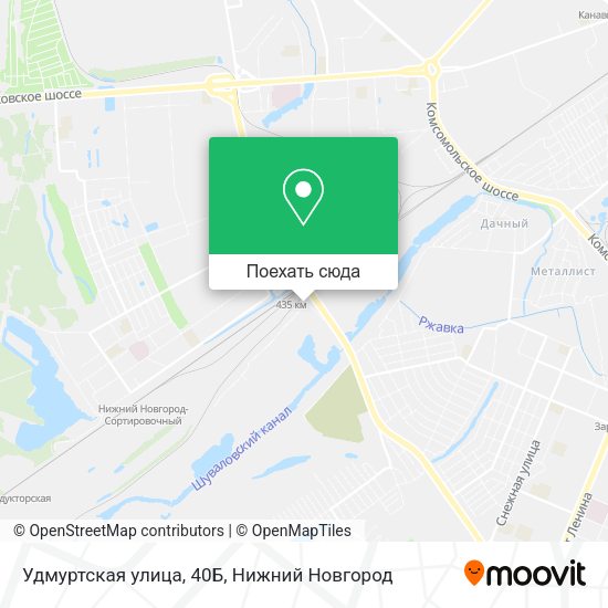 Карта Удмуртская улица, 40Б