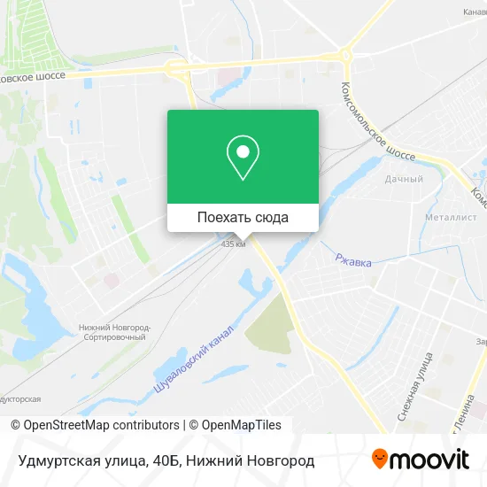 Карта Удмуртская улица, 40Б