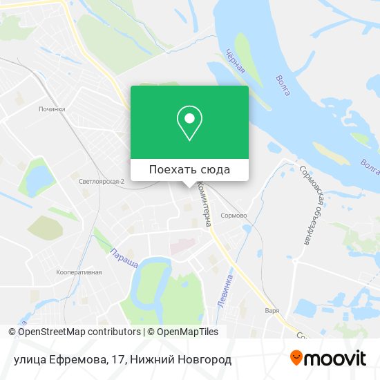 Карта улица Ефремова, 17