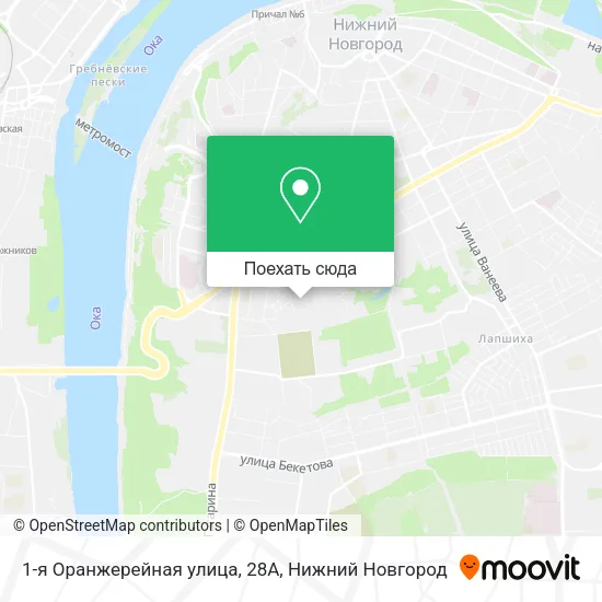 Карта 1-я Оранжерейная улица, 28А