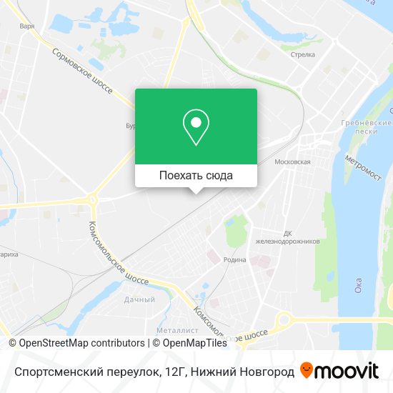 Карта Спортсменский переулок, 12Г
