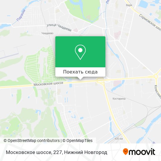 Карта Московское шоссе, 227