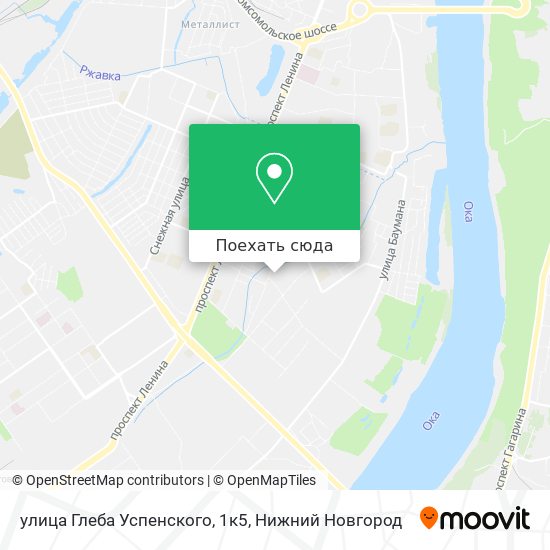 Карта улица Глеба Успенского, 1к5