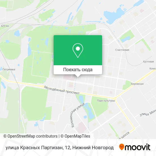 Карта улица Красных Партизан, 12